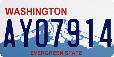 WA license plate AYO7914