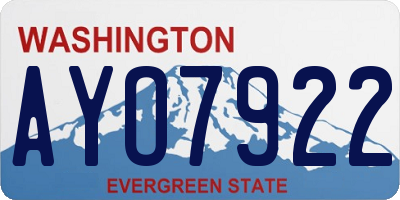 WA license plate AYO7922