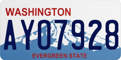 WA license plate AYO7928