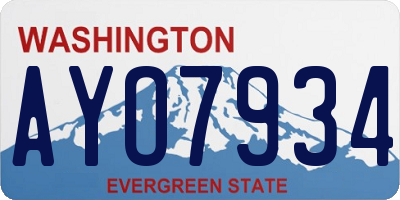 WA license plate AYO7934