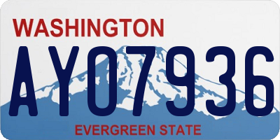 WA license plate AYO7936