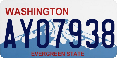 WA license plate AYO7938