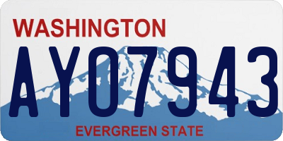 WA license plate AYO7943