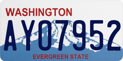 WA license plate AYO7952
