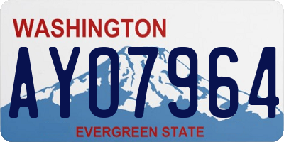 WA license plate AYO7964