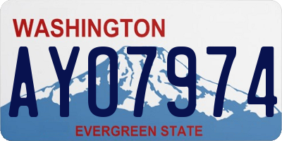 WA license plate AYO7974