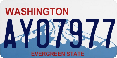 WA license plate AYO7977