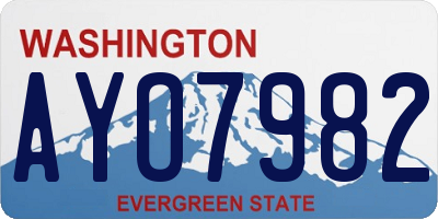 WA license plate AYO7982