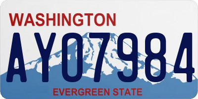WA license plate AYO7984