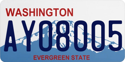 WA license plate AYO8005