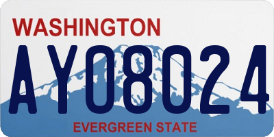 WA license plate AYO8024