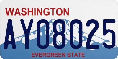 WA license plate AYO8025