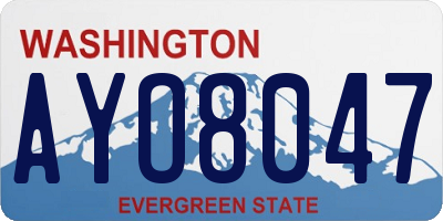 WA license plate AYO8047