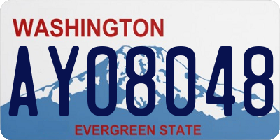 WA license plate AYO8048
