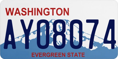 WA license plate AYO8074