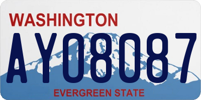 WA license plate AYO8087