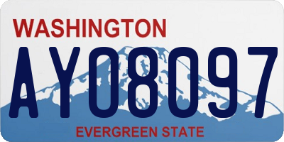 WA license plate AYO8097