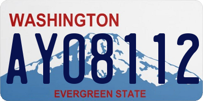 WA license plate AYO8112