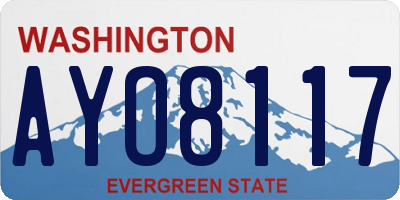 WA license plate AYO8117