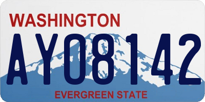 WA license plate AYO8142