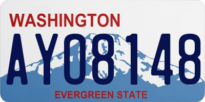 WA license plate AYO8148