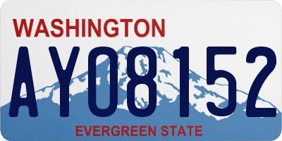WA license plate AYO8152