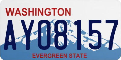 WA license plate AYO8157