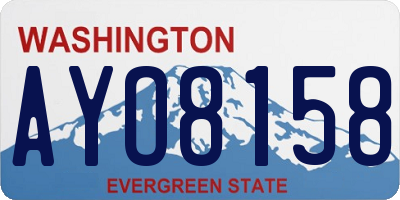 WA license plate AYO8158