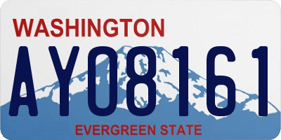 WA license plate AYO8161