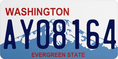 WA license plate AYO8164