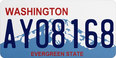 WA license plate AYO8168