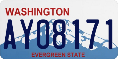 WA license plate AYO8171