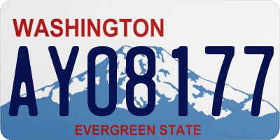 WA license plate AYO8177