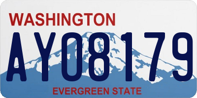 WA license plate AYO8179