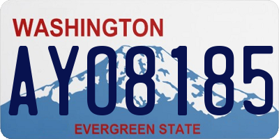 WA license plate AYO8185