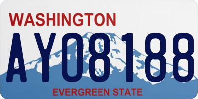 WA license plate AYO8188