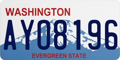 WA license plate AYO8196