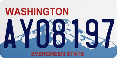 WA license plate AYO8197