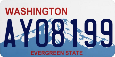 WA license plate AYO8199