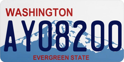 WA license plate AYO8200