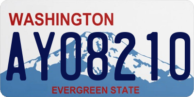 WA license plate AYO8210