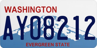 WA license plate AYO8212