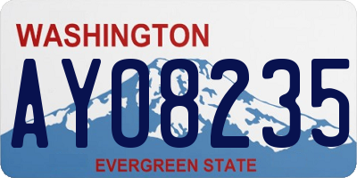 WA license plate AYO8235