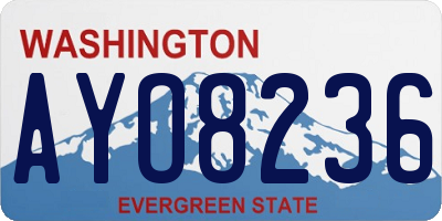 WA license plate AYO8236