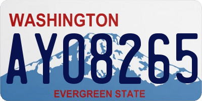 WA license plate AYO8265