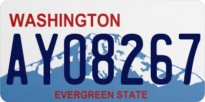 WA license plate AYO8267