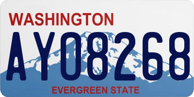 WA license plate AYO8268