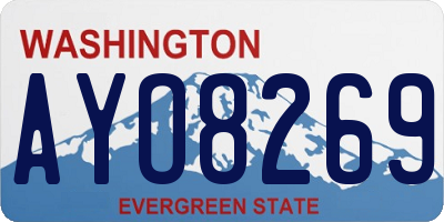 WA license plate AYO8269