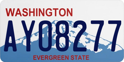 WA license plate AYO8277