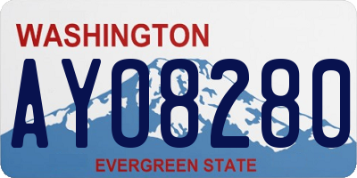 WA license plate AYO8280